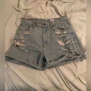 Vintage high waist denim shorts